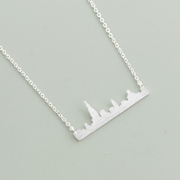 Darling and Dot Jewelry - Dainty NYC New York Skyline Silver Necklace
